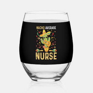 Vaso De Vino Enfermera Nacho Promedio Cinco De Mayo Enfermería 