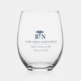 Vaso De Vino Enfermera Registrada Nombre Personalizado Desde Añ