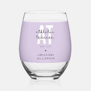 Vaso De Vino Entrenador atlético personalizado en entrenamiento