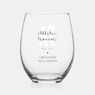 Vaso De Vino Entrenador atlético personalizado en entrenamiento