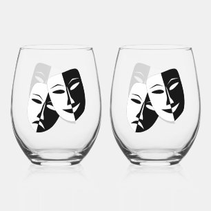 Vaso De Vino Equipo de bebidas para mascarillas de comedia/trag