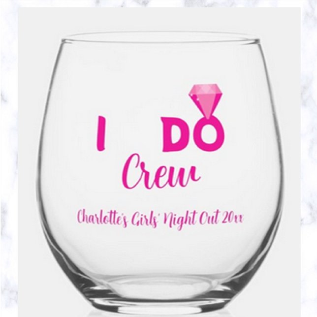 Vaso De Vino Equipo de Fiesta de Despedida de Soltera Editable (Subido por el creador)