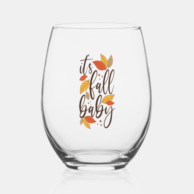 Vaso De Vino Es el bebé otoño (Anverso)