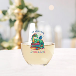 Vaso De Vino Es un buen día para leer un libro