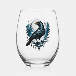 Vaso De Vino Espectáculo negro majestuoso sentado sobre un ador