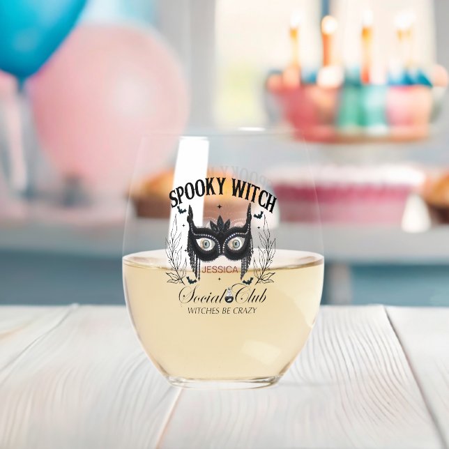 Vaso De Vino Espeluznante Fiesta De Halloween 30 Años (Insitu (Baby Shower))