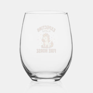 Vaso De Vino Esperando un pequeño caballo de fuego camiseta vin