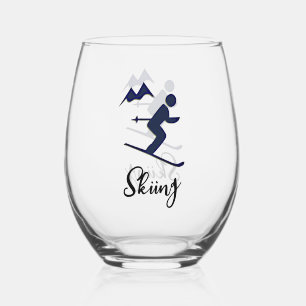 Vaso De Vino Esquiar Diseño Vino sin Estúmulo