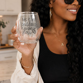 Vaso De Vino Esta es mi copa de planificación de boda, Novia a 