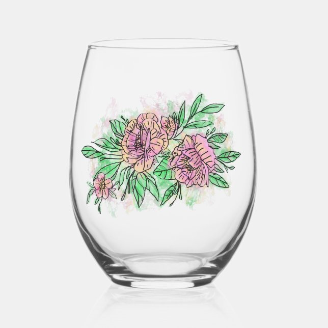 Vaso De Vino Estilo de la bebida: Vidrio sin vapor, conjunto: c (Anverso)
