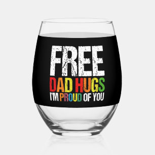 Vaso De Vino Estoy Orgulloso De Ti Abrazos De Papá Gratis Mes D