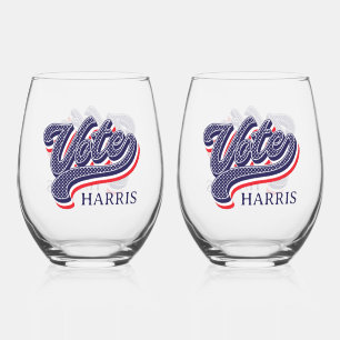 Vaso De Vino Estrellas y franjas electorales personalizadas