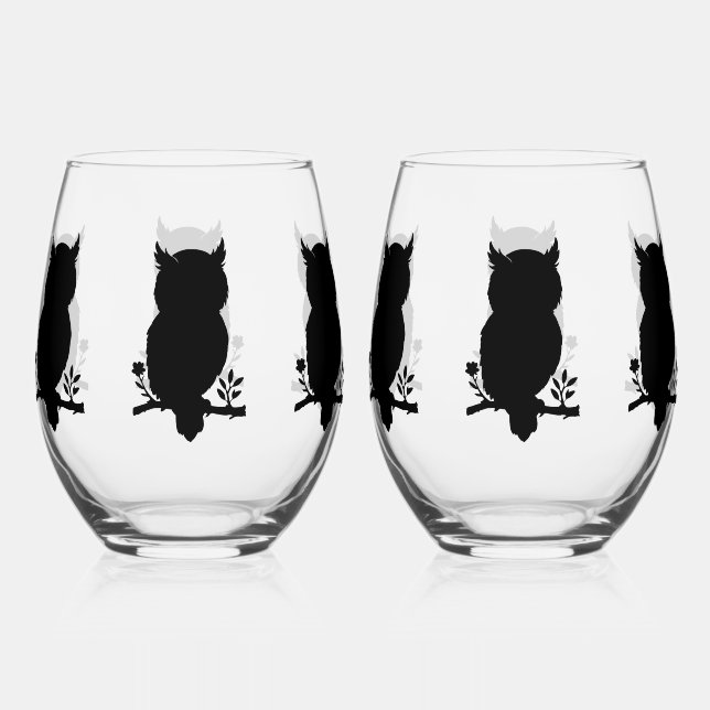 Vaso De Vino Eule - Scherenschnitt (Anverso)