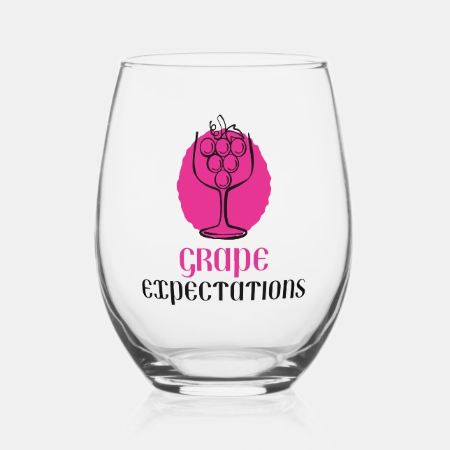 Vaso De Vino Expectativas de Uva (Anverso)