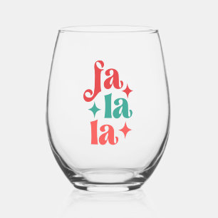 Vaso De Vino Fa La La - Diseño de tipografía festiva