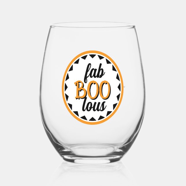 Vaso De Vino Fab Boo Lous Personalized Halloween Party Favor (Anverso)