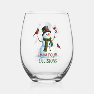 Vaso De Vino Famoso Navidad de snowman Holiday Stemless