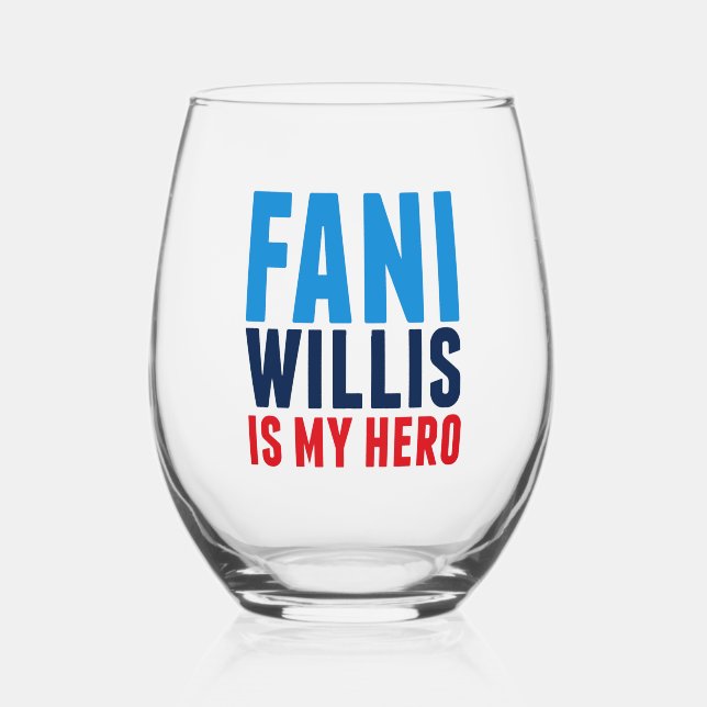 Vaso De Vino Fani Willis es mi héroe (Anverso)