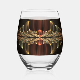 Vaso De Vino Fantasía Construcción Brillante Resumen Arte Fract