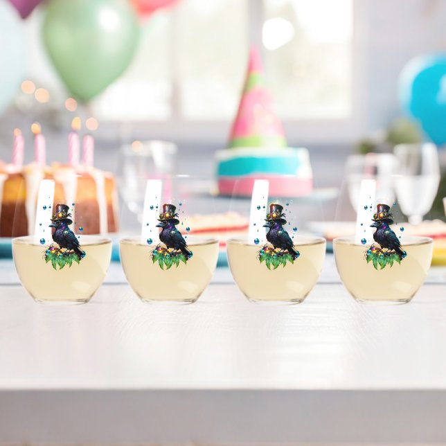 Vaso De Vino Fantástico cuervo de vapor (Insitu (Cumpleaños))