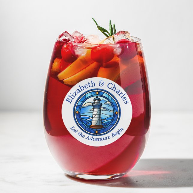 Vaso De Vino Faro de aventuras boda Vela Náutica (Lighthouse nautical wedding wine glass. )