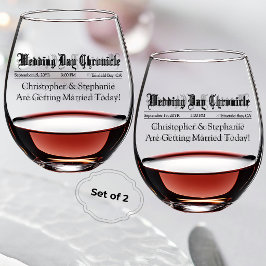 Vaso De Vino Fecha de nombre personalizado del discurso de la r