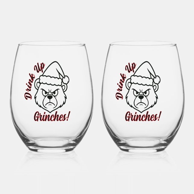 Vaso De Vino Feelin Grinchy (Anverso)