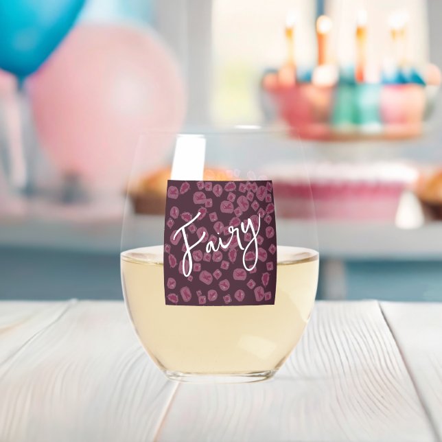 Vaso De Vino Féérique à personnaliser (Insitu (Baby Shower))