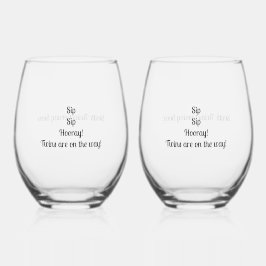 Vaso De Vino Felicitaciones a tus gemelos