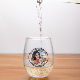 Vaso De Vino Feliz Día de la Madre Personalizado foto y texto