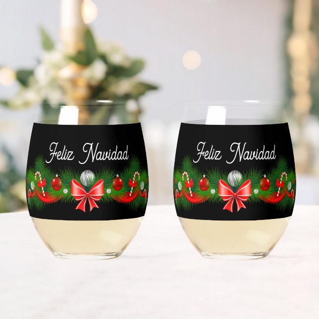 Vaso De Vino Feliz Navidad (Insitu (Boda))