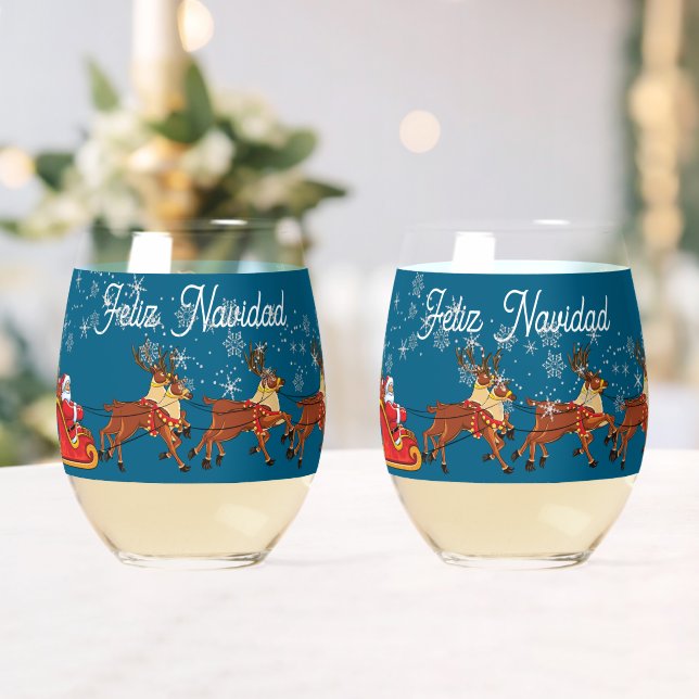 Vaso De Vino Feliz Navidad (Insitu (Boda))