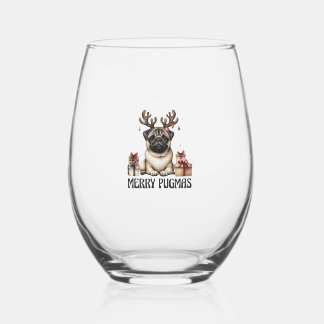 Vaso De Vino Feliz Navidad Feliz Pugmas Feliz Navidad Gracioso