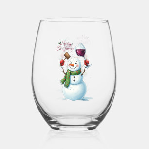 Vaso De Vino Feliz Navidad sin acero