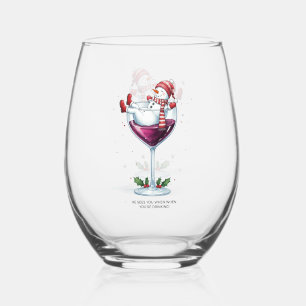 Vaso De Vino Feliz Navidad sin acero