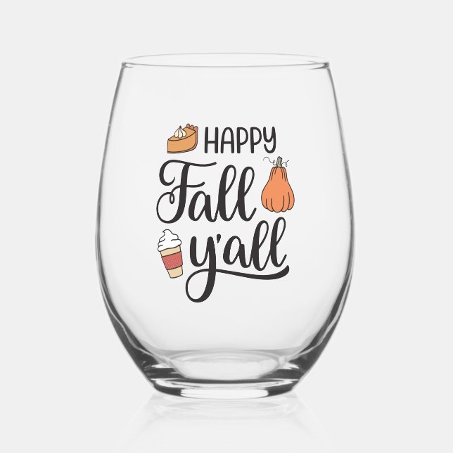 Vaso De Vino Feliz otoño (Anverso)