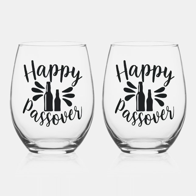 Vaso De Vino Feliz Pascua (Anverso)