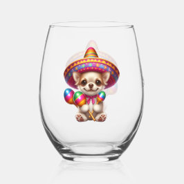 Vaso De Vino Fiesta Chihuahua Personalizada 