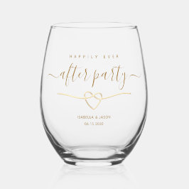 Vaso De Vino Fiesta de Boda Después de Siempre