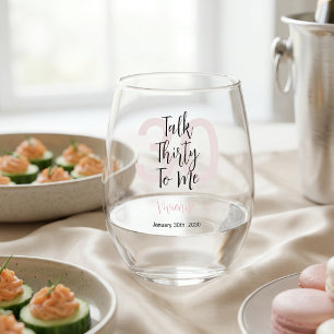 Vaso De Vino Fiesta de cumpleaños 30 Modern Talk Thirty To Me R