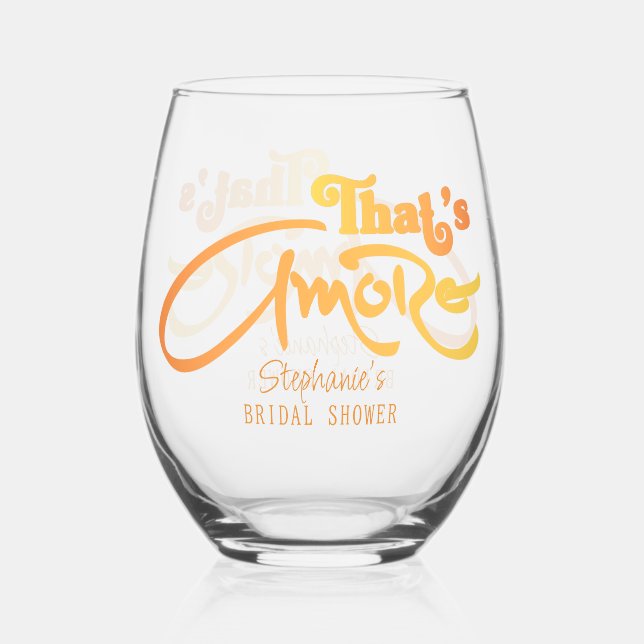 Vaso De Vino Fiesta de Despedida de Soltera con Cóctel Italiano (Anverso)