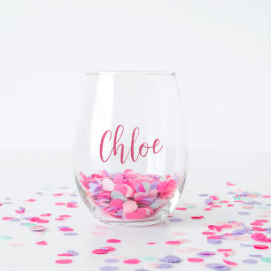 Vaso De Vino Fiesta de Despedida de Soltera con Nombre Personal