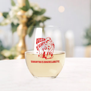 Vaso De Vino Fiesta de Despedida de Soltera de la Reina de Cora