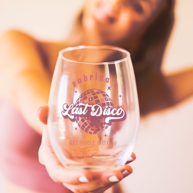 Vaso De Vino Fiesta de Despedida de Soltera Retro Disco Última (Subido por el creador)