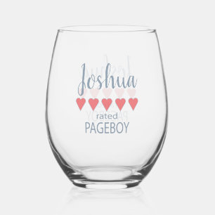 Vaso De Vino Fiesta de novias y bodas 5 Concurso de Corazón