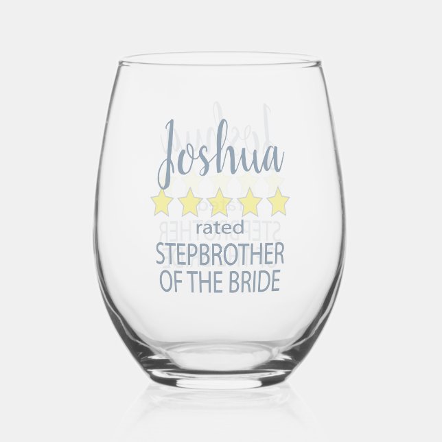 Vaso De Vino Fiesta de novias y bodas 5 Estrella hermanastro de (Anverso)