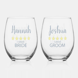 Vaso De Vino Fiesta de novias y bodas 5 Estrellas de novia y no