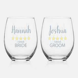Vaso De Vino Fiesta de novias y bodas 5 Estrellas de novia y no