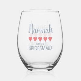 Vaso De Vino Fiesta de novias y bodas 5 Novias de Corazón