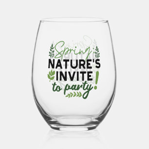 Vaso De Vino Fiesta de primavera - Llamado a la celebración de